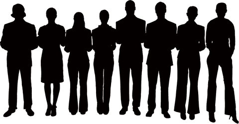Silhouette Group of Professionals on Transparent Background - Download Free Stock Videos Pikwizard.com