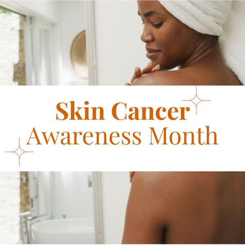Promoting Skin Health: Woman Observes Skin Cancer Awareness Month - Download Free Stock Templates Pikwizard.com