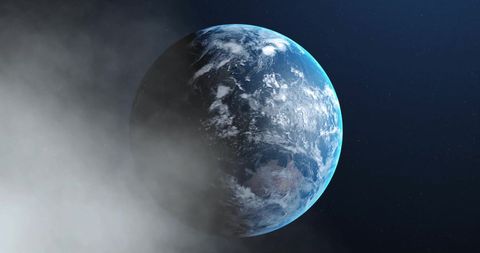 Digital Data Flows Across Earth in Cosmic Display - Download Free Stock Images Pikwizard.com