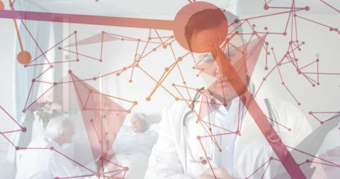 Doctor Analyzing Patient Data Innovative Approach Healthcare