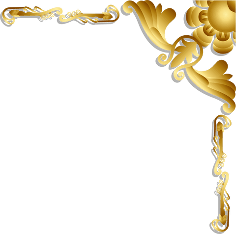 Elegant Baroque Gold Corner Ornament on Transparent Background - Download Free Stock Videos Pikwizard.com