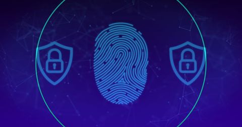 Digital Fingerprint with Security Locks and Cyber Network - Download Free Stock Images Pikwizard.com