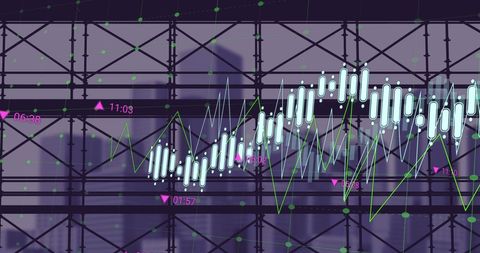 Financial Data with Cityscape Background - Download Free Stock Images Pikwizard.com