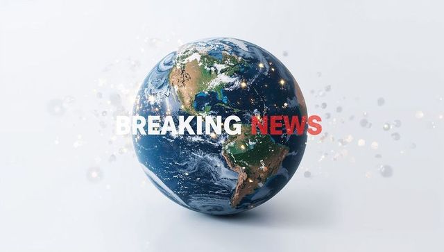 Earth against minimalistic backdrop signifying global news alert