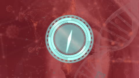 Futuristic Timer Overlapping DNA and Microbiology Concepts