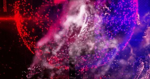 Dynamic Red and Purple Particle Explosion Over Dark Background - Download Free Stock Images Pikwizard.com