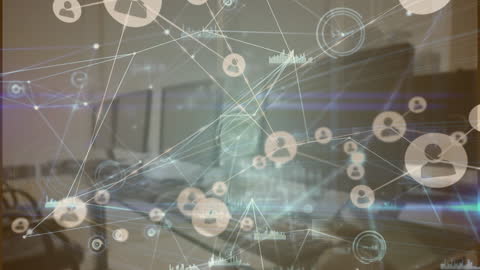 Digital Network Connections in Modern Office Environment