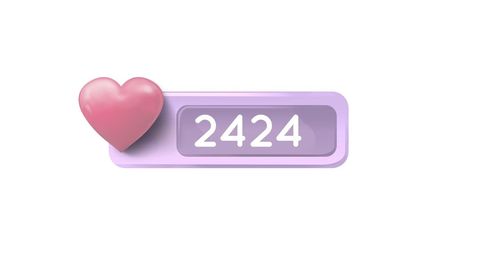 Rising Heart Count Notification on Minimalist Background
