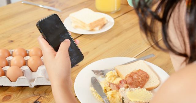 Morning Routine with Breakfast and Smartphone - Download Free Stock Images Pikwizard.com