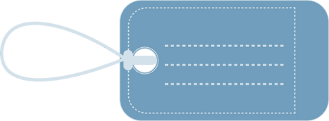 Transparent Blue Name Tag Icon with String - Download Free Stock Videos Pikwizard.com
