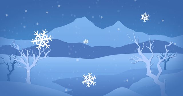 Winter Wonderland with Falling Snowflakes - Download Free Stock Images Pikwizard.com