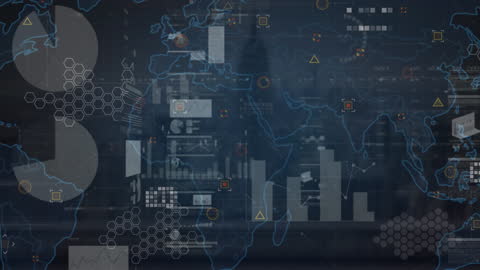Digital Global Connections Concept with Data and Interface Elements