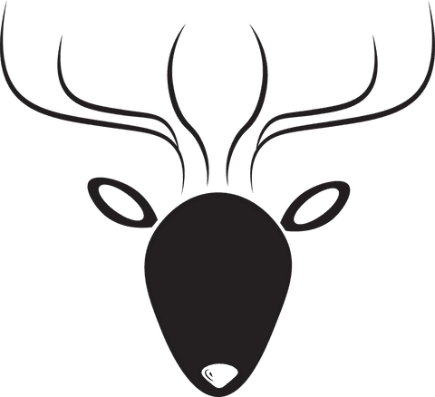stylized black deer head with antlers on transparent background - Download Free Stock Videos Pikwizard.com