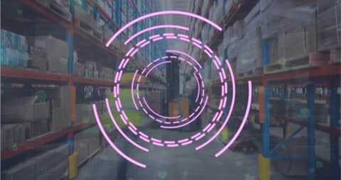 Digital Data Interface Overlay in Modern Warehouse