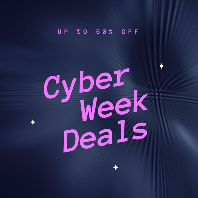 Ideal for use in online marketing campaigns during Cyber Week. Perfect for advertising discounts and can be used on websites, social media, and email newsletters to attract attention and increase sales.