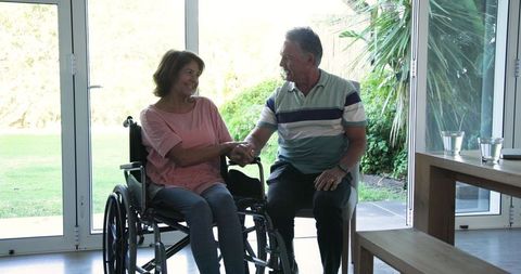 Senior Couple Sharing a Moment of Affection at Home