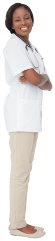 Confident African Nurse with Stethoscope on Transparent Background - Download Free Stock Videos Pikwizard.com