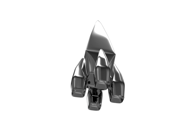 Transparent Low Angle View of Silver Colored Space Ship on White Background - Download Free Stock Videos Pikwizard.com