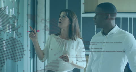 Diverse Business Team Analyzing Data and Technology Concepts