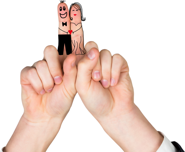 Funny Wedding Fingertips Couple Transparent Image Freedom - Download Free Stock Videos Pikwizard.com