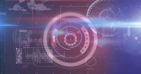 Futuristic Digital Interface with Virtual Scanner Elements - Download Free Stock Images Pikwizard.com