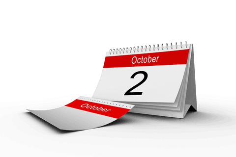 transparent desk calendar showing october 2nd date - Download Free Stock Videos Pikwizard.com