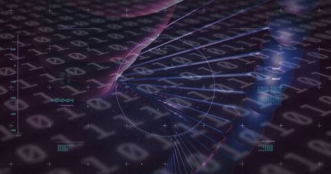 Digital DNA Strand with Binary Code Concept - Download Free Stock Images Pikwizard.com