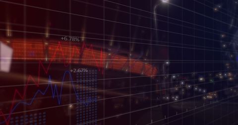Global Data Processing Over Cityscape Night View - Download Free Stock Images Pikwizard.com