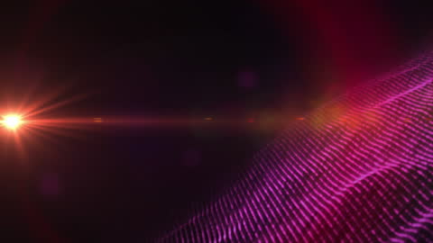 Dynamic Abstract Light Trails on Dark Background