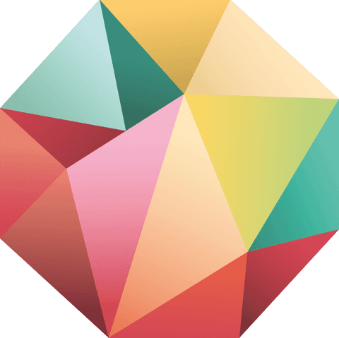 colorful geometric polygon with transparent background - Download Free Stock Videos Pikwizard.com