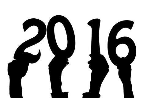 Celebrate new year 2016 with featuring festive hands