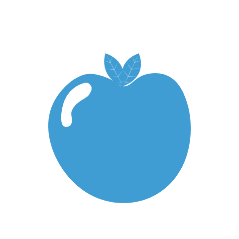 blue apple graphic on transparent background isolated clipart - Download Free Stock Videos Pikwizard.com