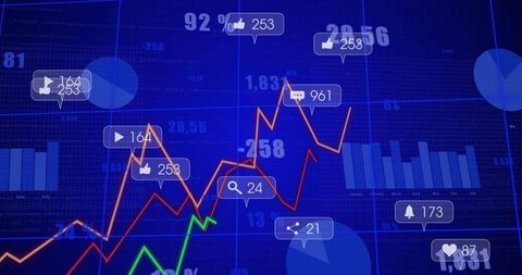 Digital Interface with Analytics Dashboard Displaying Data Visualizations