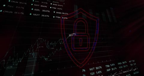 digital security padlock with data and statistics - Download Free Stock Images Pikwizard.com