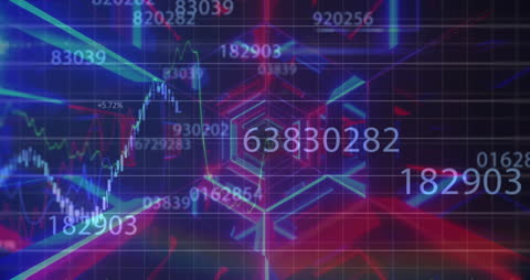 Animated Digital Stock Market Analysis Interface