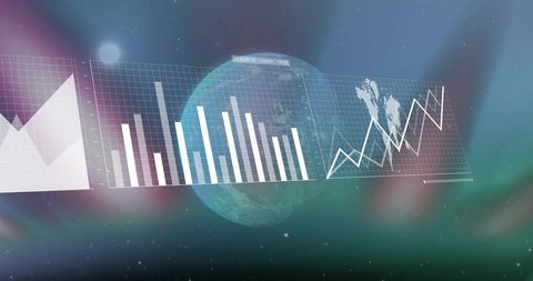 Digital Data Visualization on Globe in Futuristic Interface - Download Free Stock Images Pikwizard.com