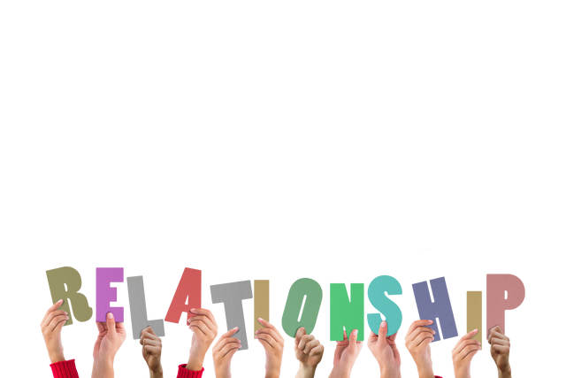 Diverse Hands Holding 'Relationship' Text on Transparent Background - Download Free Stock Videos Pikwizard.com