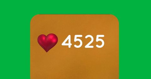 Social Media Heart Icon with Engagement Numbers on Orange Banner - Download Free Stock Images Pikwizard.com