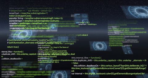 dynamic data processing interface with code and analytics - Download Free Stock Images Pikwizard.com