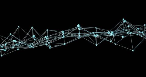 Abstract Digital Network Design on Black Background - Download Free Stock Images Pikwizard.com