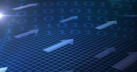 Binary Code and Arrows Illustrating Digital Network Technology - Download Free Stock Images Pikwizard.com