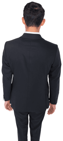 Back View of Caucasian Businessman Transparent Background