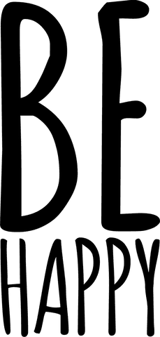 Be happy text on transparent background vector design