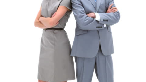 Confident Business Partnership in Formal Attire