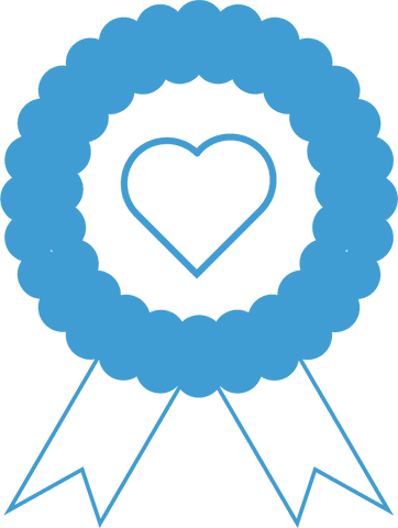 blue heart badge on transparent background with ribbon tail - Download Free Stock Videos Pikwizard.com
