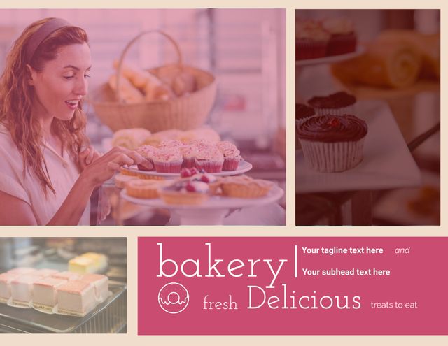 Woman Enjoying Tempting Baked Goods in Bakery Setting - Download Free Stock Templates Pikwizard.com