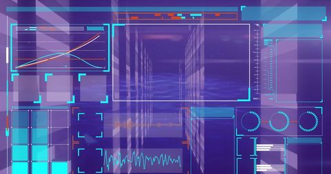 Futuristic Digital Dashboard with Data Processing Interface - Download Free Stock Images Pikwizard.com