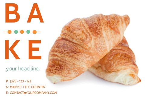 delicious croissant bakery advertisement concept - Download Free Stock Templates Pikwizard.com