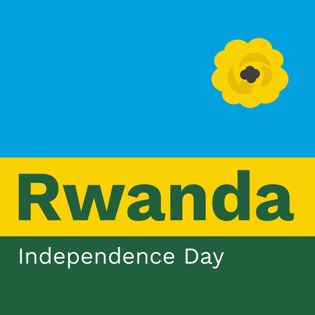 Rwanda Independence Day Celebration Banner with National Flag - Download Free Stock Templates Pikwizard.com