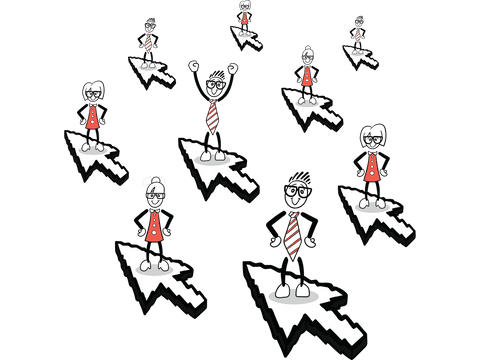digital illustration cursors with happy figures on transparent background - Download Free Stock Videos Pikwizard.com